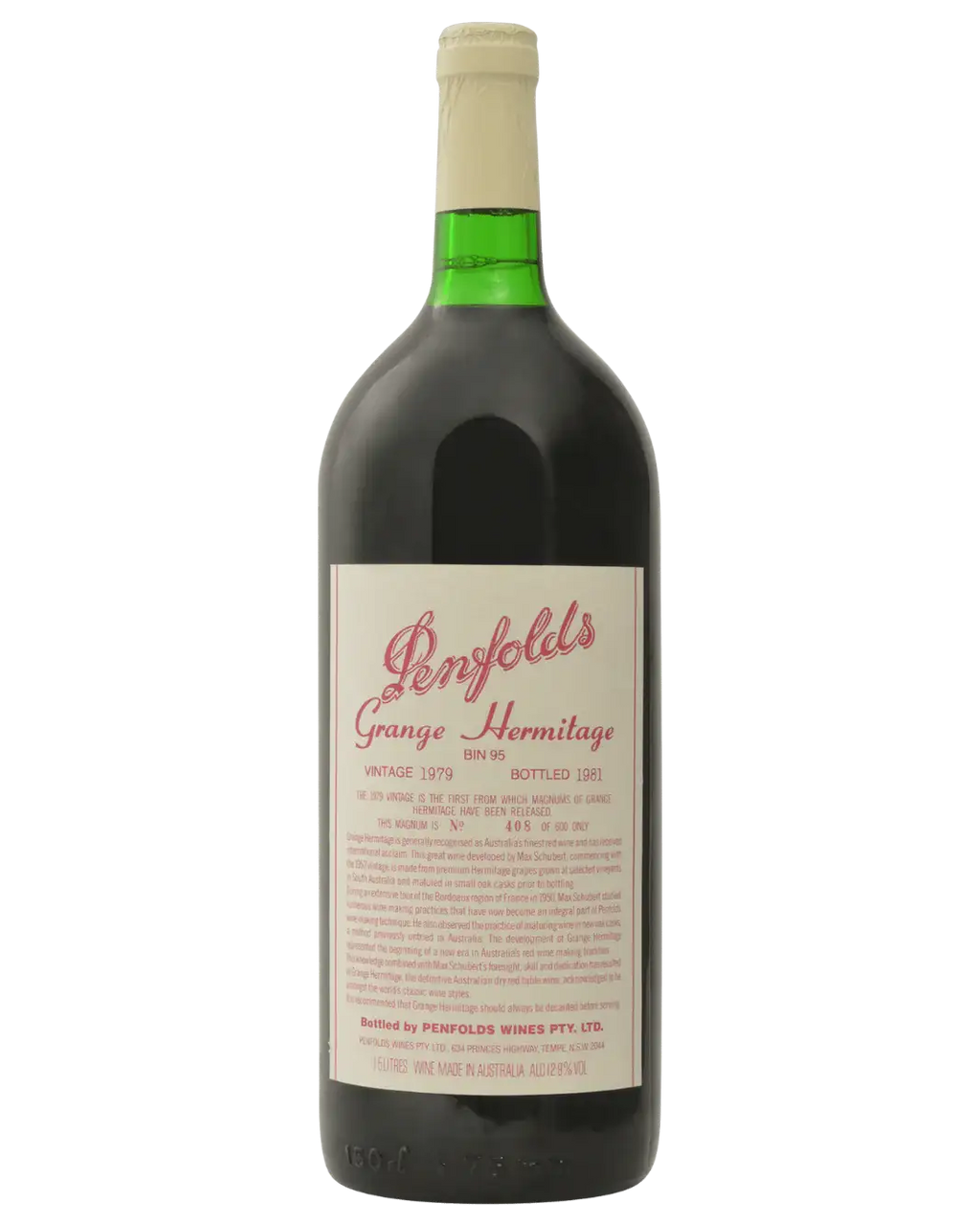 1979 Penfolds Bin 95 Grange Shiraz 1.5L Timber Case