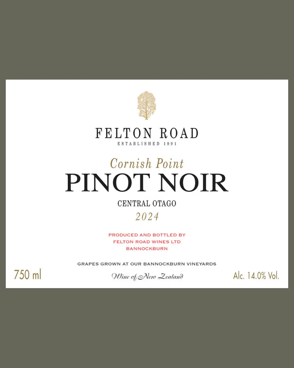 2024 Felton Road Cornish Point Pinot Noir 750ml