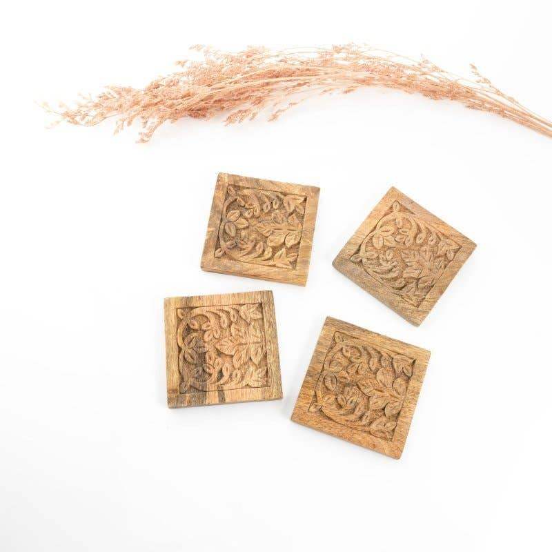 Carved Timber Coasters - Craft Republic Liquor