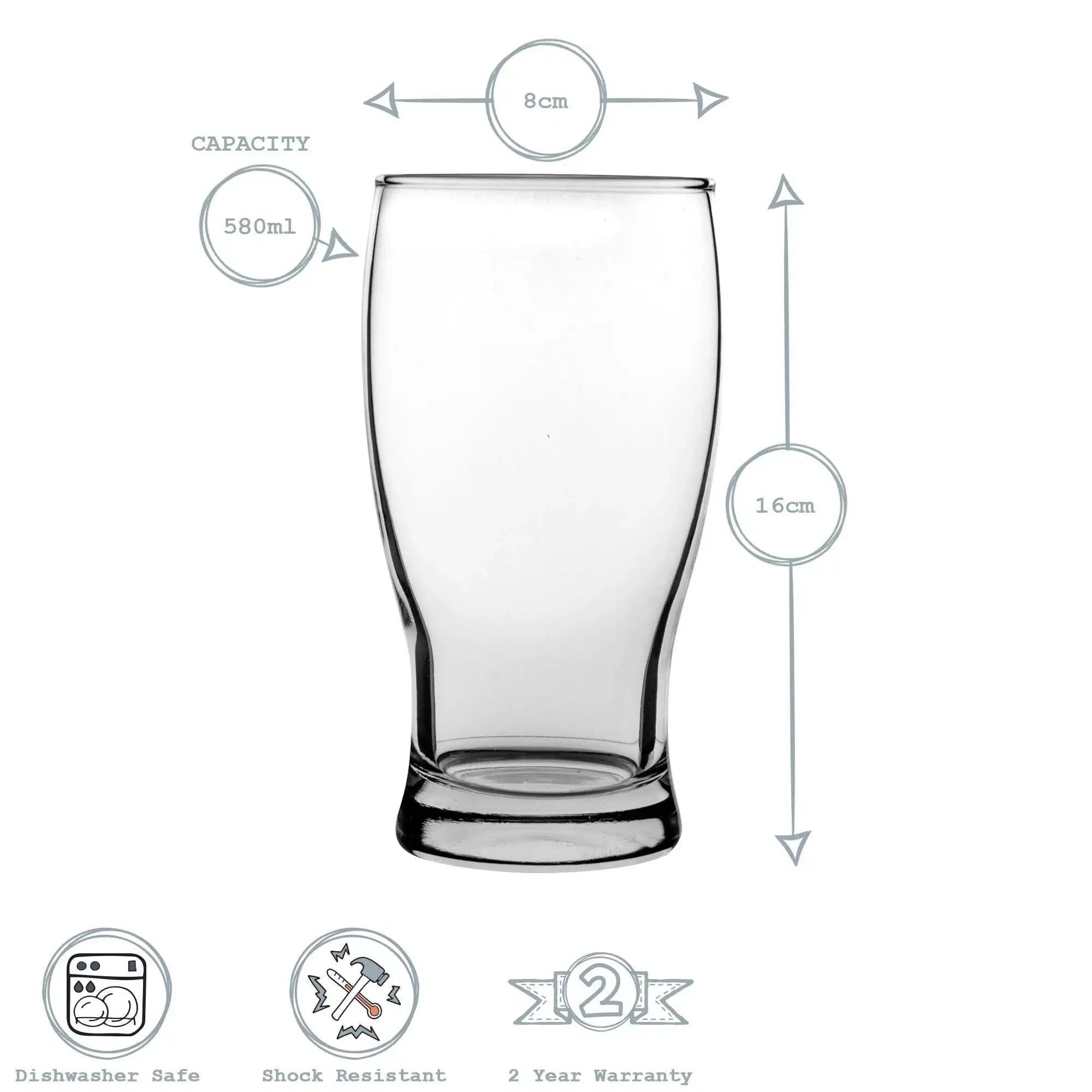 LAV Belek Pint Beer Glass - 580ml - Craft Republic Liquor