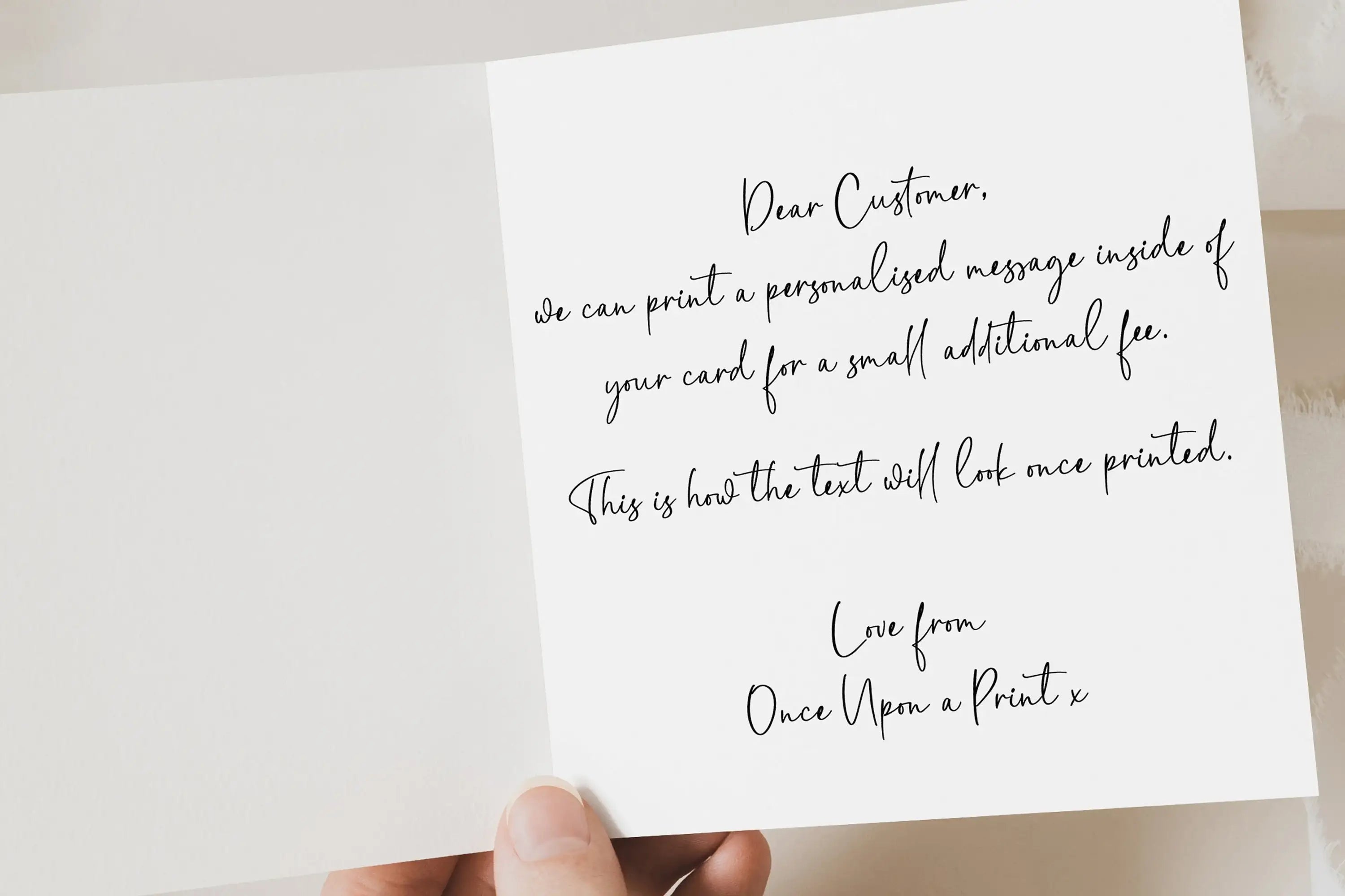 Greeting card - Leave a message and we'll write it for you